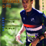 Cartel de la Liga O-Pie Española, agosto 2025. Entrenamientos 26-27-28 agosto, Trofeo Vinuesa 30-31 agosto. Orientación en Soria. Colaboradores.